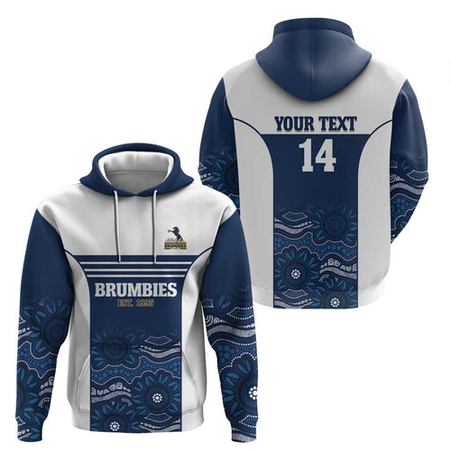 Custom Australia Brumbies Hoodie Est 1995 Aboriginal Art