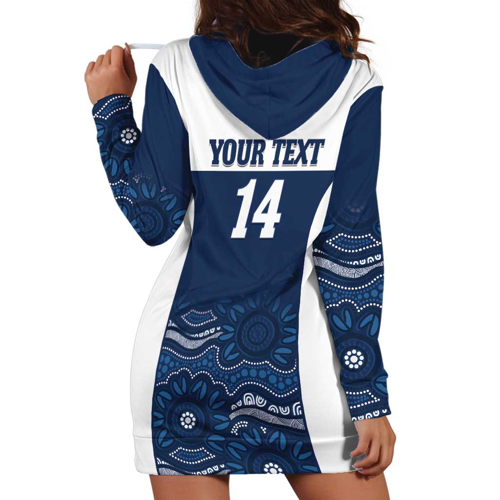 Custom Australia Brumbies Hoodie Dress Est 1995 Aboriginal Art