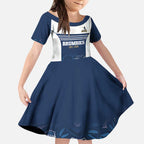 Custom Australia Brumbies Kid Short Sleeve Dress Est 1995 Aboriginal Art