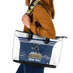 Custom Australia Brumbies Leather Tote Bag Est 1995 Aboriginal Art