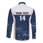 Custom Australia Brumbies Long Sleeve Button Shirt Est 1995 Aboriginal Art