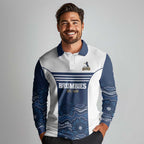 Custom Australia Brumbies Long Sleeve Polo Shirt Est 1995 Aboriginal Art