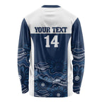 Custom Australia Brumbies Long Sleeve Shirt Est 1995 Aboriginal Art