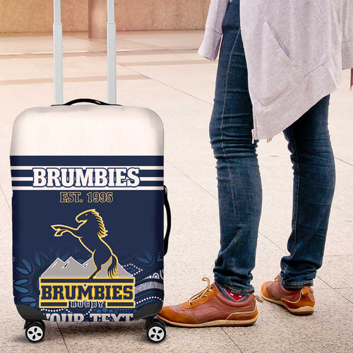Custom Australia Brumbies Luggage Cover Est 1995 Aboriginal Art