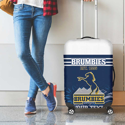 Custom Australia Brumbies Luggage Cover Est 1995 Aboriginal Art
