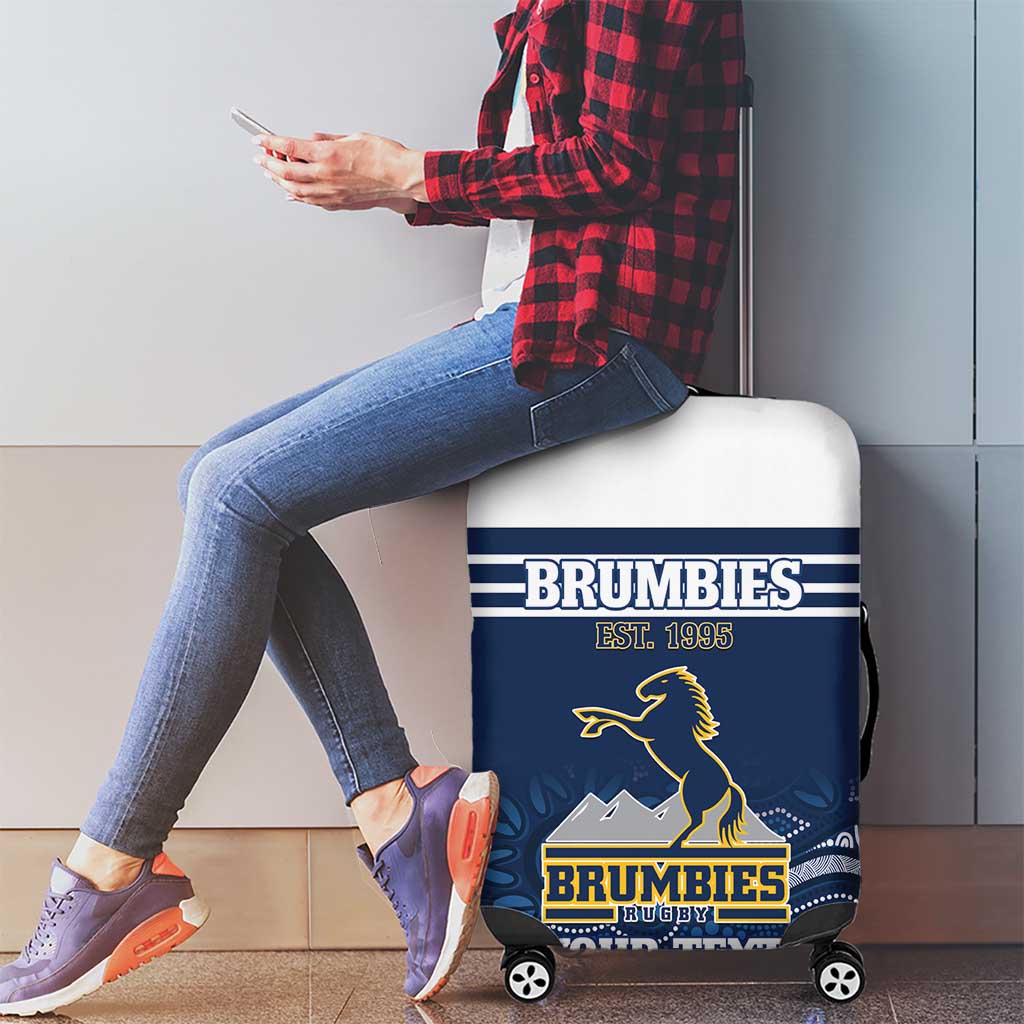 Custom Australia Brumbies Luggage Cover Est 1995 Aboriginal Art