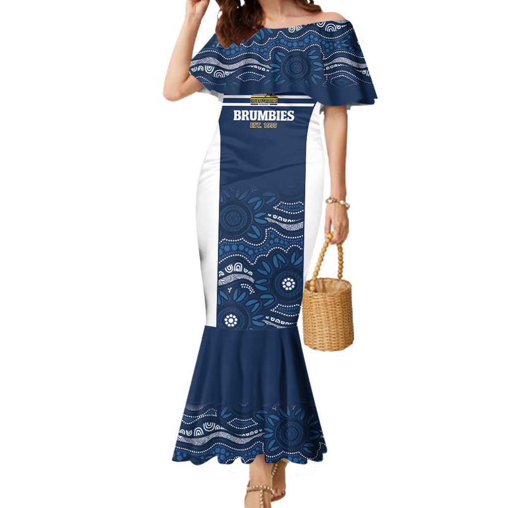 Custom Australia Brumbies Mermaid Dress Est 1995 Aboriginal Art