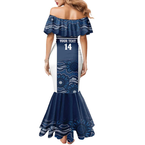 Custom Australia Brumbies Mermaid Dress Est 1995 Aboriginal Art