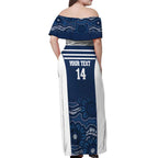 Custom Australia Brumbies Off Shoulder Maxi Dress Est 1995 Aboriginal Art
