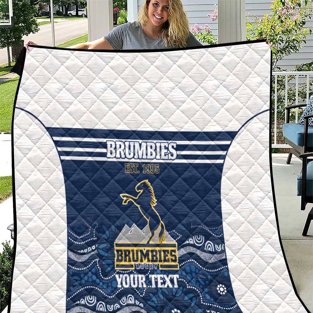 Custom Australia Brumbies Quilt Est 1995 Aboriginal Art
