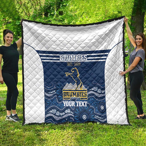 Custom Australia Brumbies Quilt Est 1995 Aboriginal Art