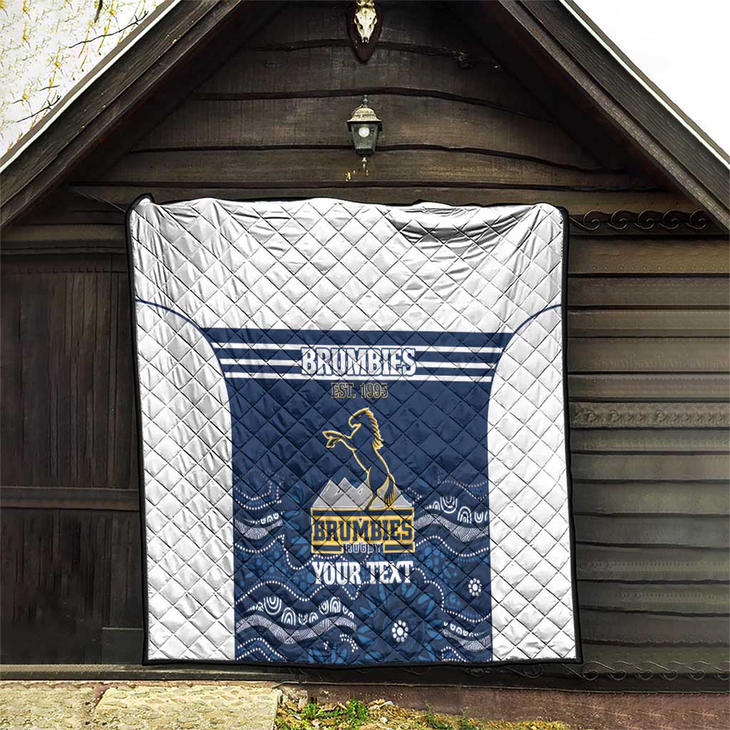 Custom Australia Brumbies Quilt Est 1995 Aboriginal Art