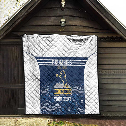 Custom Australia Brumbies Quilt Est 1995 Aboriginal Art