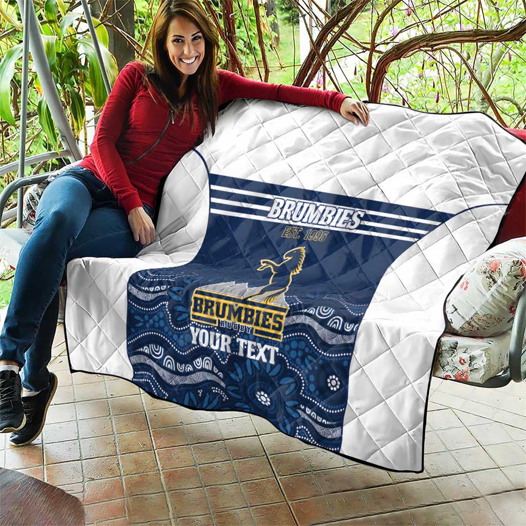 Custom Australia Brumbies Quilt Est 1995 Aboriginal Art
