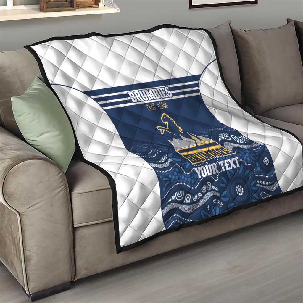 Custom Australia Brumbies Quilt Est 1995 Aboriginal Art