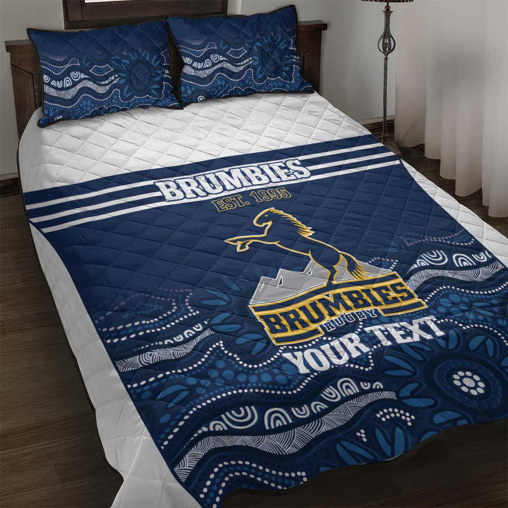 Custom Australia Brumbies Quilt Bed Set Est 1995 Aboriginal Art