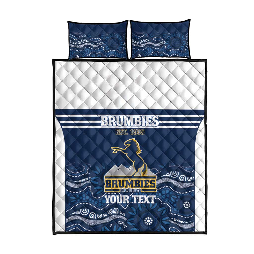 Custom Australia Brumbies Quilt Bed Set Est 1995 Aboriginal Art