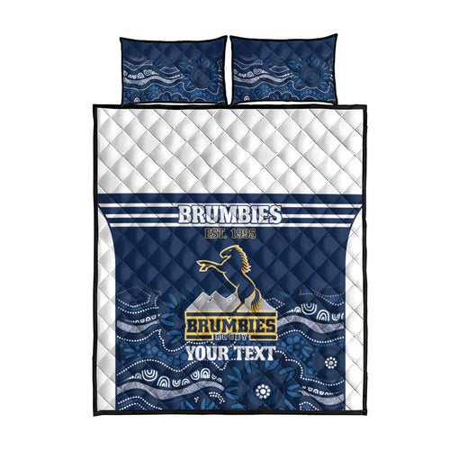 Custom Australia Brumbies Quilt Bed Set Est 1995 Aboriginal Art