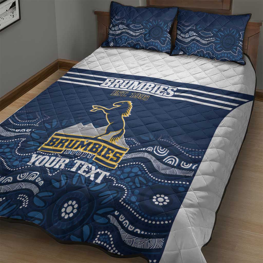 Custom Australia Brumbies Quilt Bed Set Est 1995 Aboriginal Art