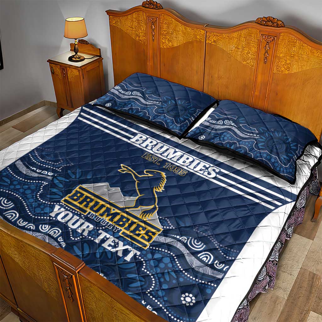 Custom Australia Brumbies Quilt Bed Set Est 1995 Aboriginal Art