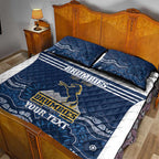Custom Australia Brumbies Quilt Bed Set Est 1995 Aboriginal Art