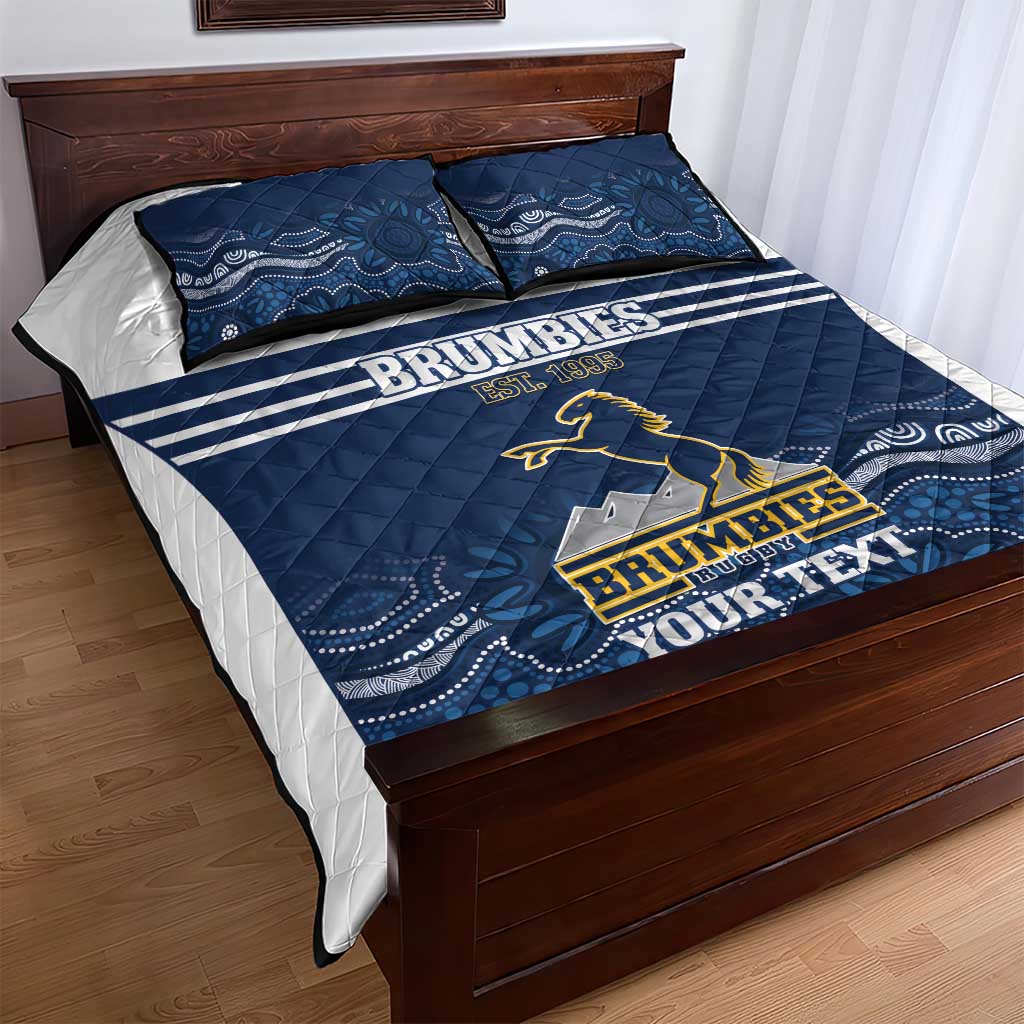 Custom Australia Brumbies Quilt Bed Set Est 1995 Aboriginal Art