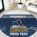 Custom Australia Brumbies Round Carpet Est 1995 Aboriginal Art