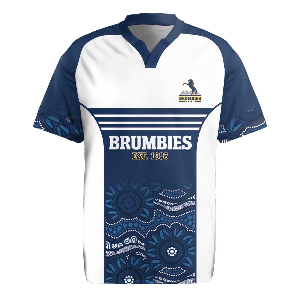 Custom Australia Brumbies Rugby Jersey Est 1995 Aboriginal Art