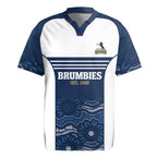 Custom Australia Brumbies Rugby Jersey Est 1995 Aboriginal Art