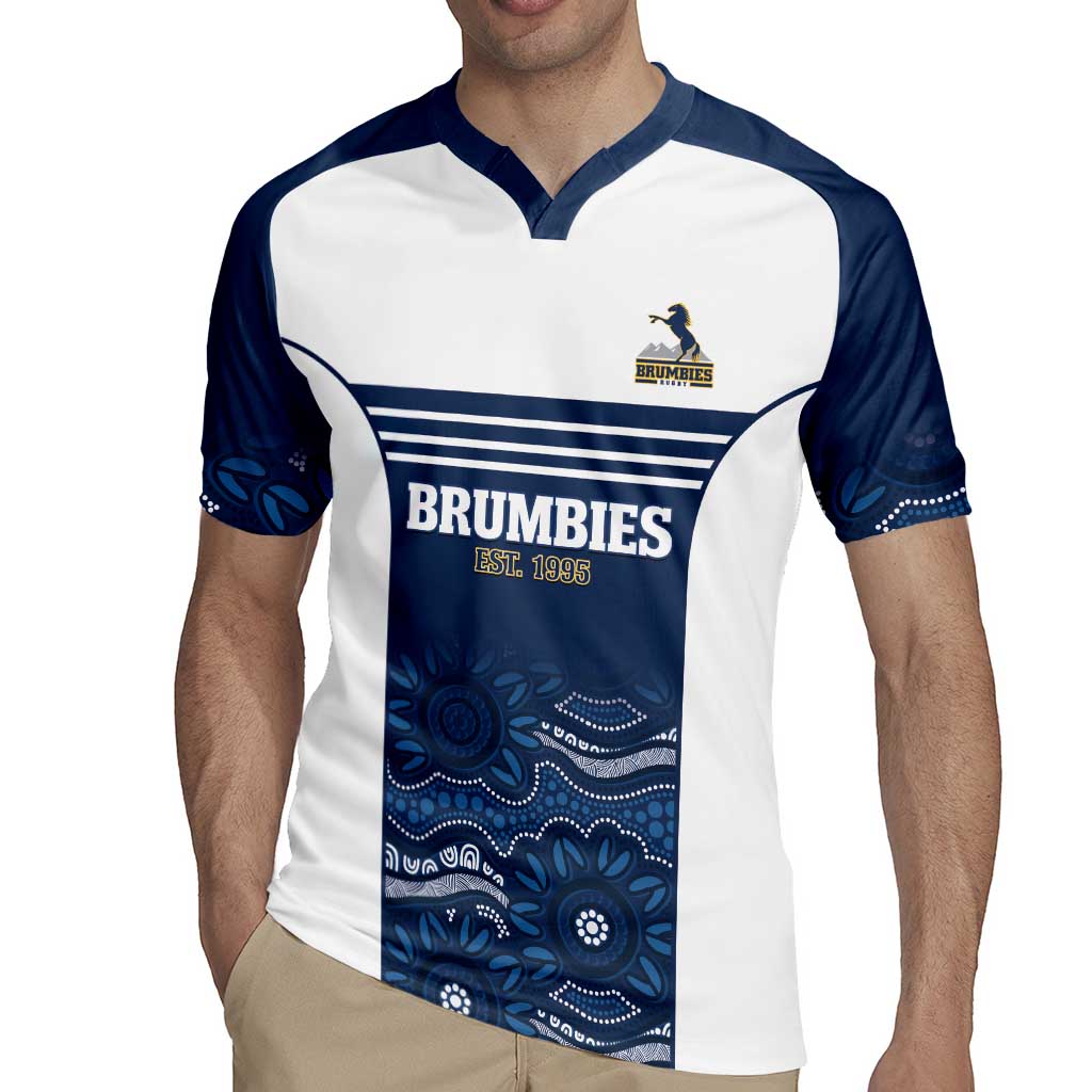 Custom Australia Brumbies Rugby Jersey Est 1995 Aboriginal Art