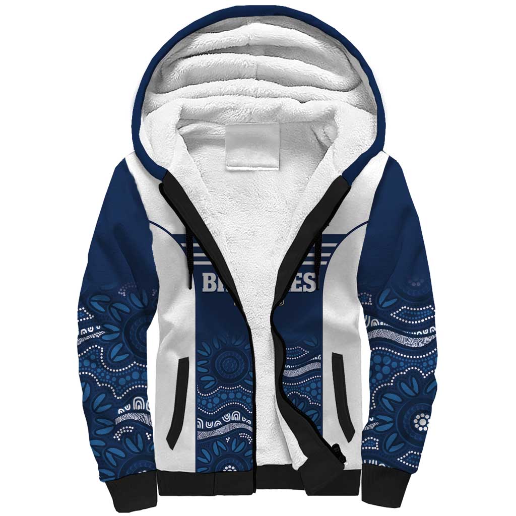 Custom Australia Brumbies Sherpa Hoodie Est 1995 Aboriginal Art
