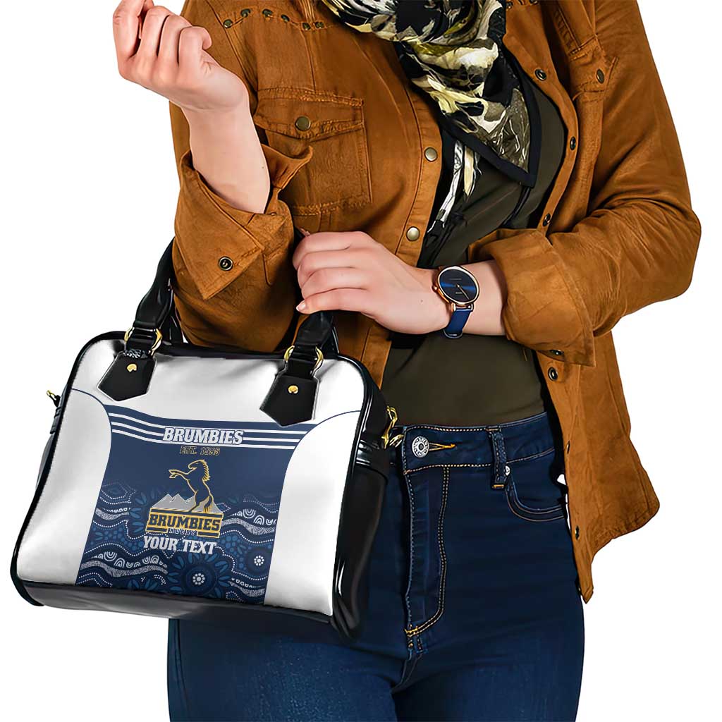 Custom Australia Brumbies Shoulder Handbag Est 1995 Aboriginal Art