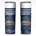 Custom Australia Brumbies Skinny Tumbler Est 1995 Aboriginal Art