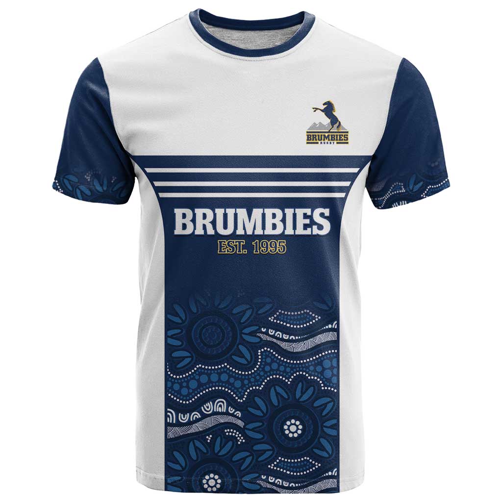 Custom Australia Brumbies T Shirt Est 1995 Aboriginal Art