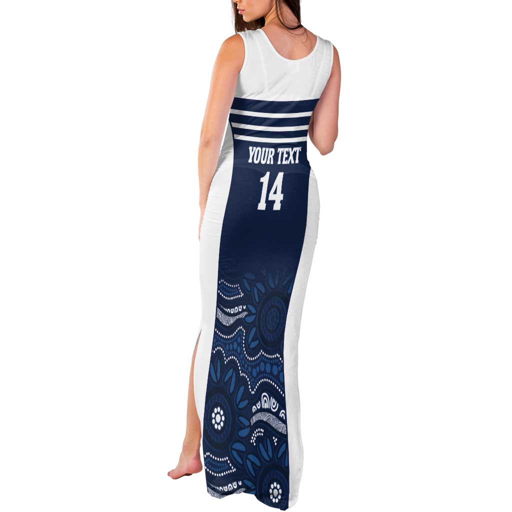Custom Australia Brumbies Tank Maxi Dress Est 1995 Aboriginal Art