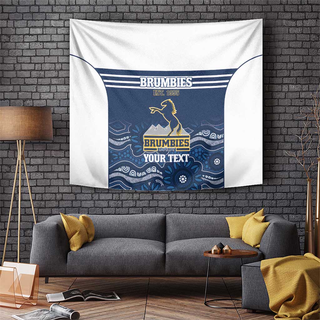 Custom Australia Brumbies Tapestry Est 1995 Aboriginal Art