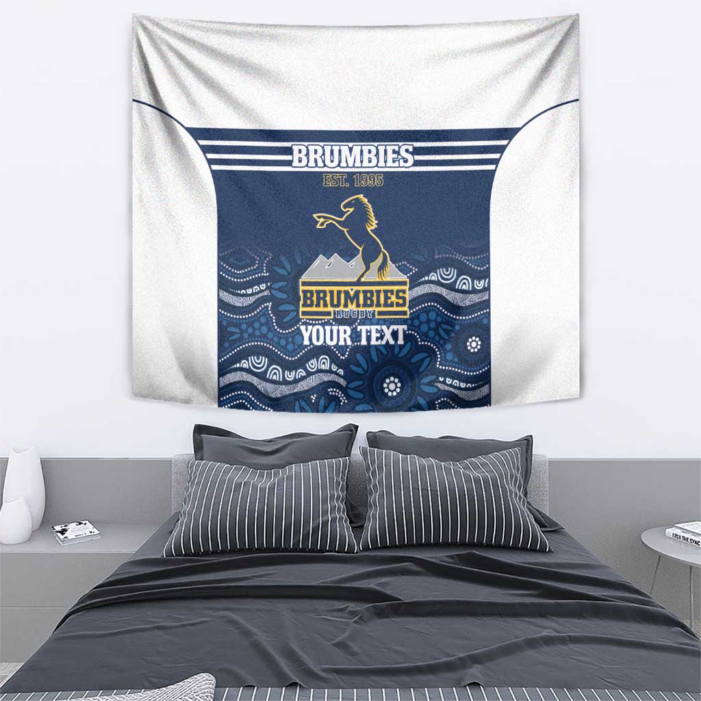 Custom Australia Brumbies Tapestry Est 1995 Aboriginal Art