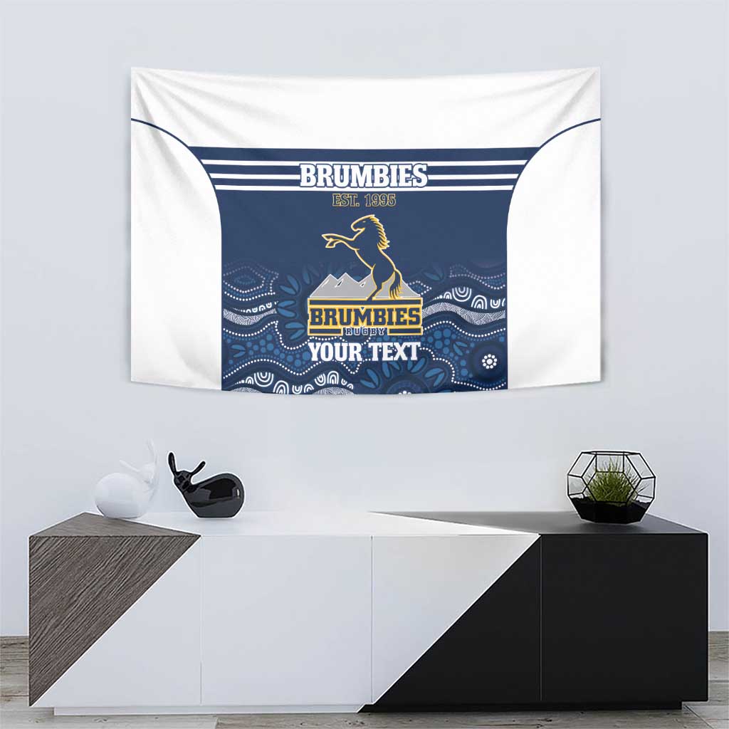 Custom Australia Brumbies Tapestry Est 1995 Aboriginal Art