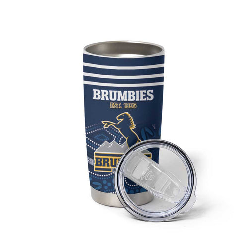 Custom Australia Brumbies Tumbler Cup Est 1995 Aboriginal Art