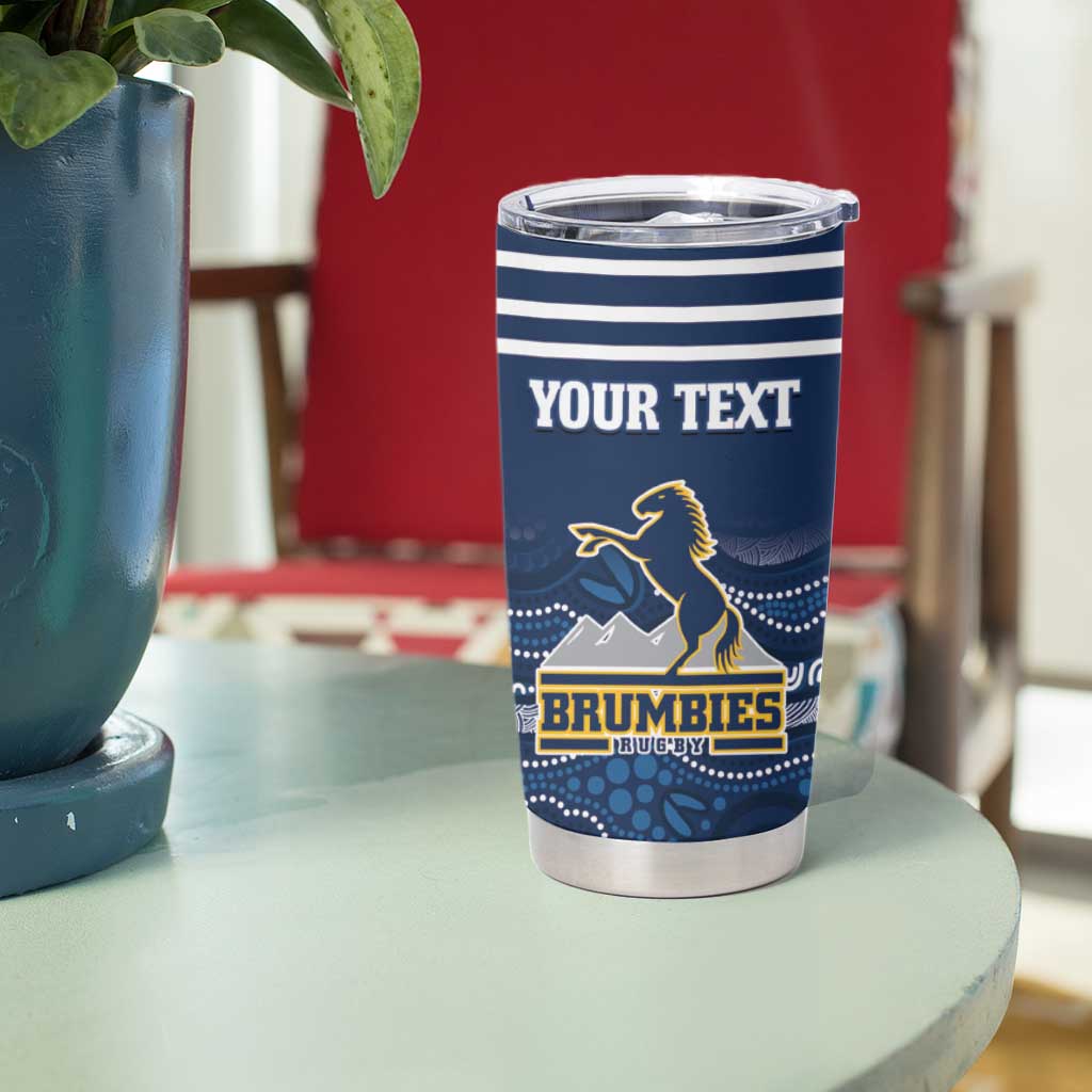 Custom Australia Brumbies Tumbler Cup Est 1995 Aboriginal Art
