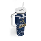 Custom Australia Brumbies Tumbler With Handle Est 1995 Aboriginal Art