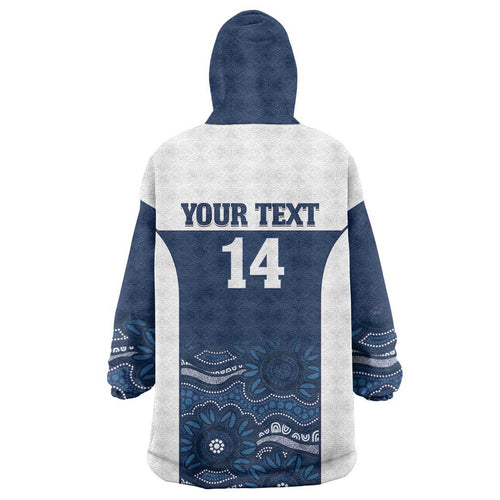 Custom Australia Brumbies Wearable Blanket Hoodie Est 1995 Aboriginal Art