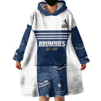 Custom Australia Brumbies Wearable Blanket Hoodie Est 1995 Aboriginal Art