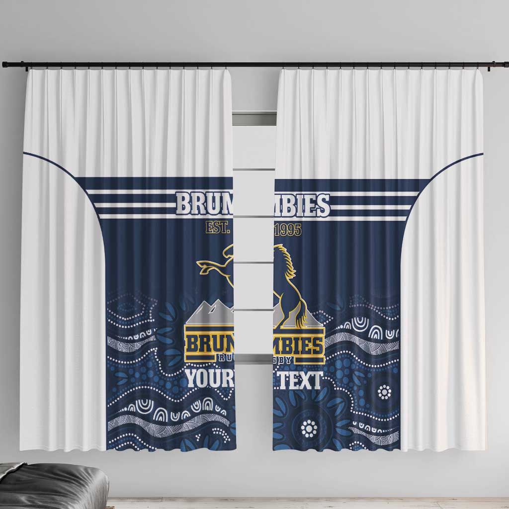 Custom Australia Brumbies Window Curtain Est 1995 Aboriginal Art