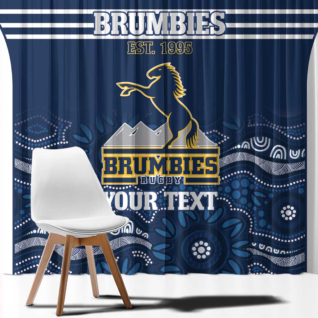 Custom Australia Brumbies Window Curtain Est 1995 Aboriginal Art