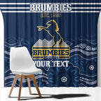 Custom Australia Brumbies Window Curtain Est 1995 Aboriginal Art