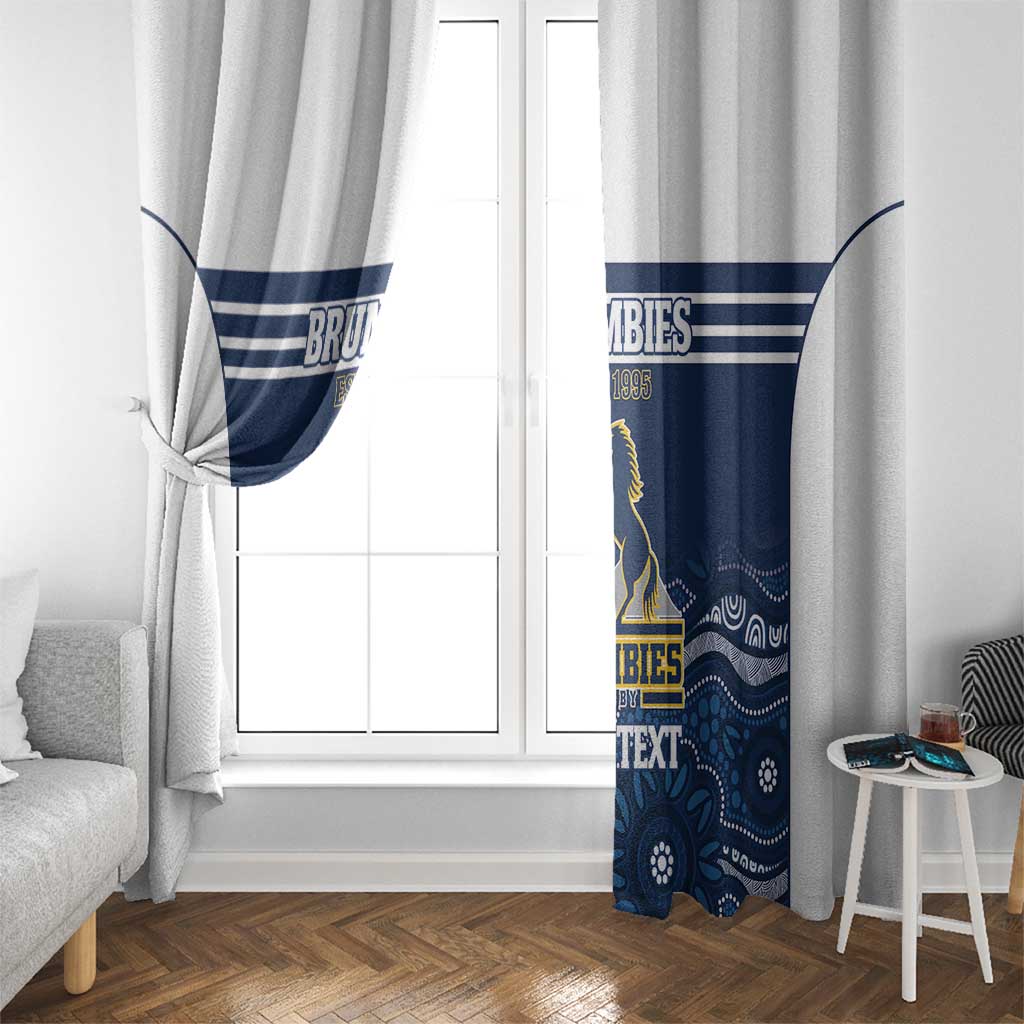Custom Australia Brumbies Window Curtain Est 1995 Aboriginal Art