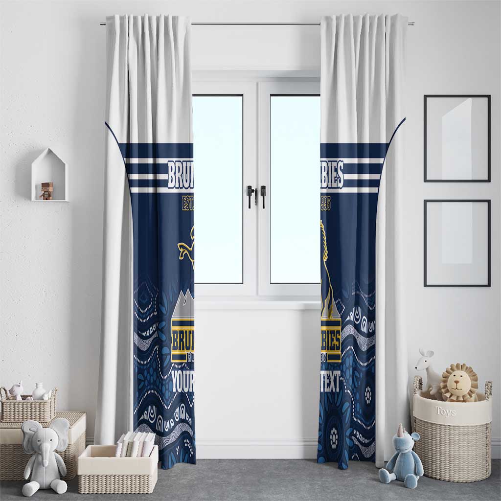 Custom Australia Brumbies Window Curtain Est 1995 Aboriginal Art