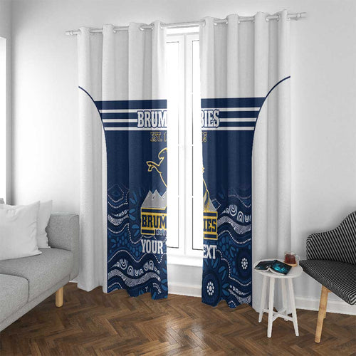 Custom Australia Brumbies Window Curtain Est 1995 Aboriginal Art