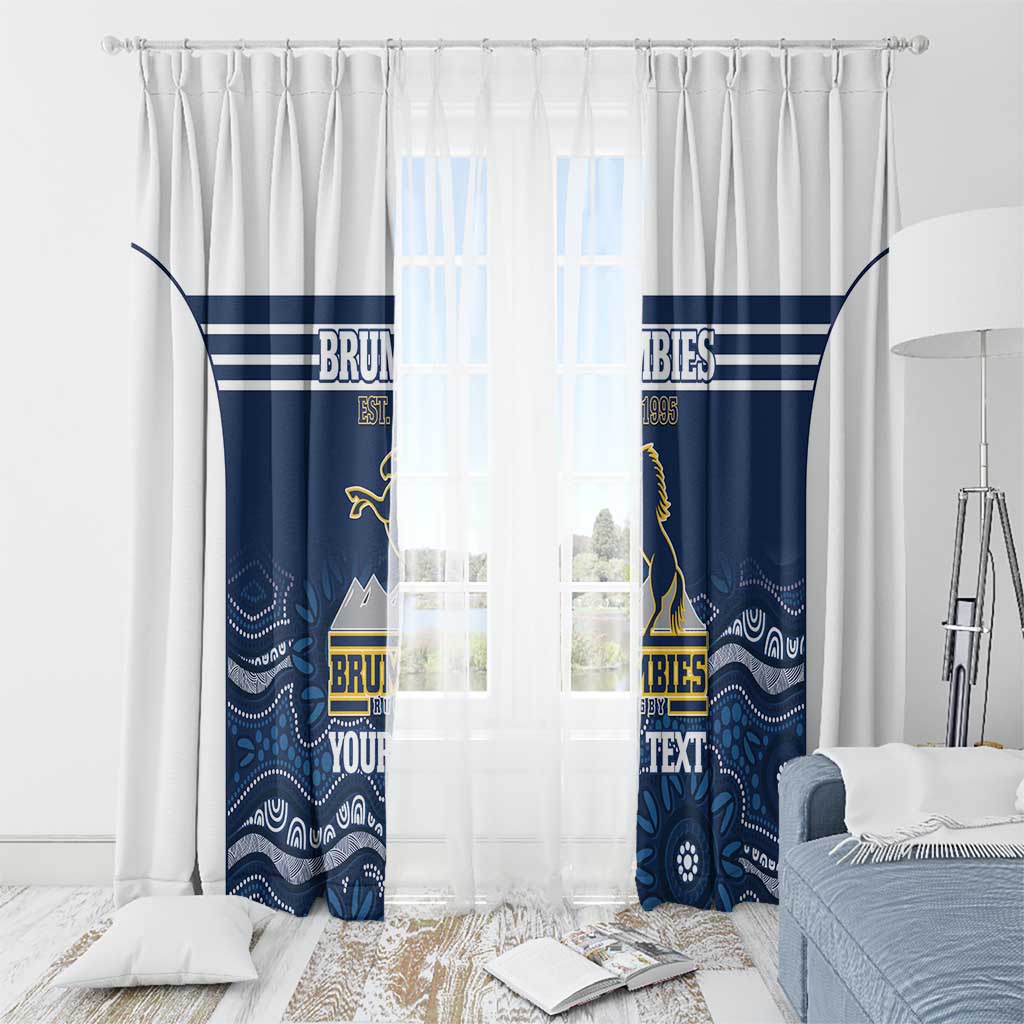 Custom Australia Brumbies Window Curtain Est 1995 Aboriginal Art